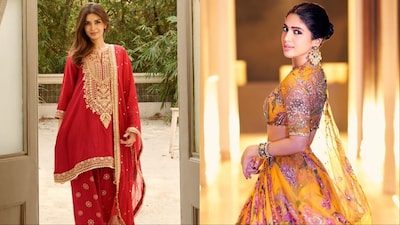 (L-R) Diana Penty in Gopi Vaid, Bhumi Pednekar in Mahima Mahajan