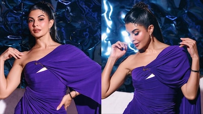 Jacqueline Fernandez is wearing Shantnu & Nikhil. 