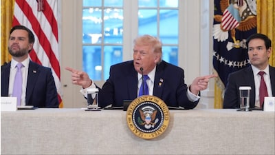 Donald Trump speaks during a meeting (File photo: AP)