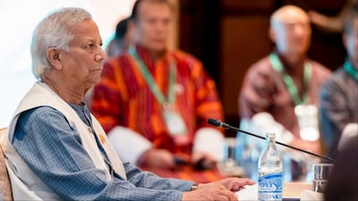 A file photo of Bangladesh Chief Adviser Muhammad Yunus (AP)