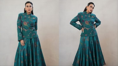 Karisma Kapoor was styled by Esha Amin. 