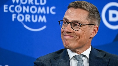 Finland's President Alexander Stubb looks on during the World Economic Forum (WEF) annual meeting in Davos on January 21, 2026. (IMAGE: AFP) 