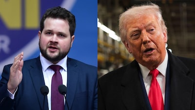 Danish MEP Anders Vistisen and US President Donald Trump. (File image)