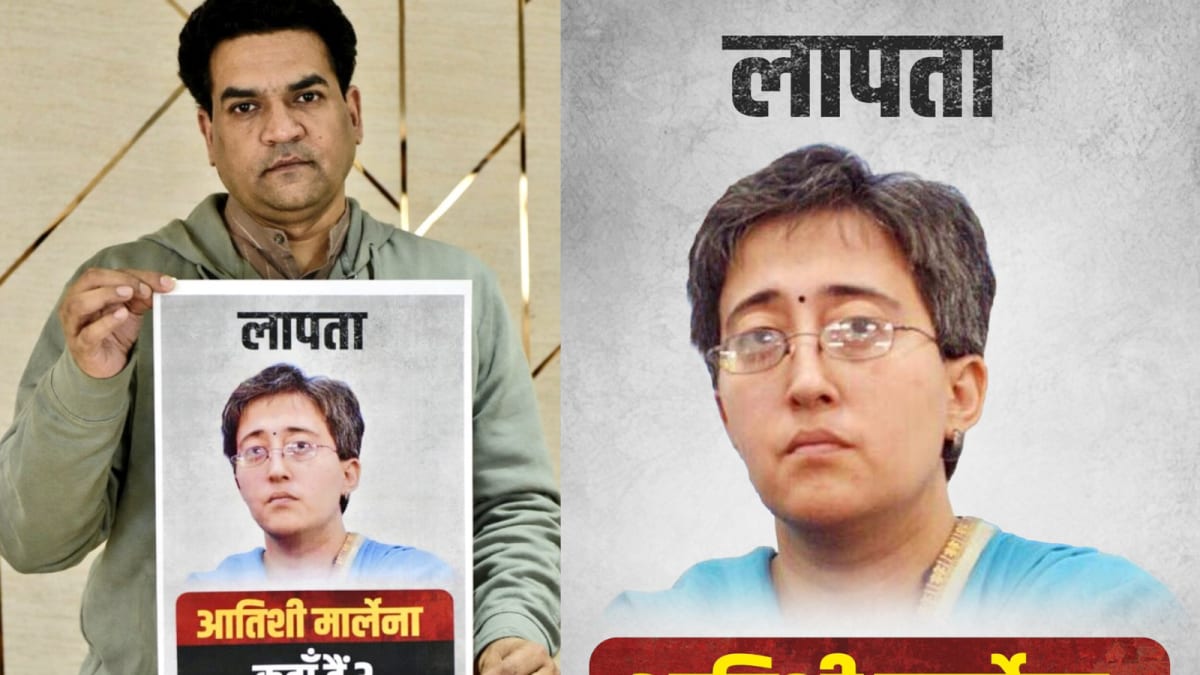‘One Who Committed Sin…’: Kapil Mishra Releases Atishi's Missing Poster Amid Sikh Guru Remark Row