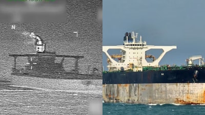 The United States seized two oil tankers in separate operations.