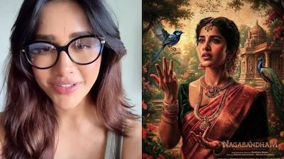 Nabha Natesh has reacted to the overwhelming response to her character poster from Nagabandham, where she plays Parvathi. 