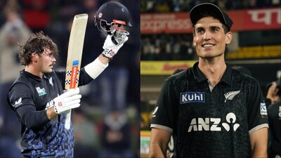 New Zealand release two players from T20I squad. (Picture Credit: AFP and X/@BLACKCAPS)