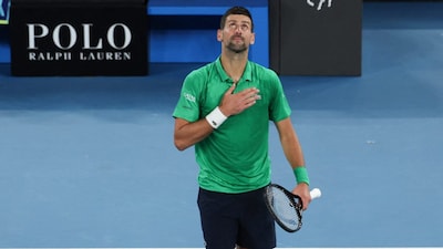 Novak Djokovic at AO2026 (AFP)