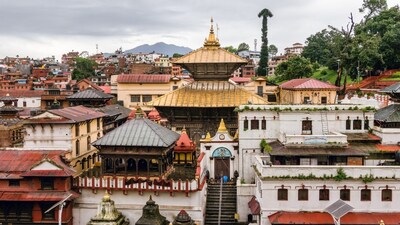The Pashupatinath temple in Kathmandu in Nepal