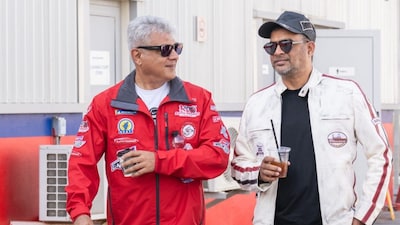 Pictures of Madhavan interacting with Ajith at the Dubai Autodrome have gone viral on social media. (Photo: X)