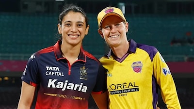 Smriti Mandhana (L) and Meg Lanning at the toss in WPL.(PC: WPL)