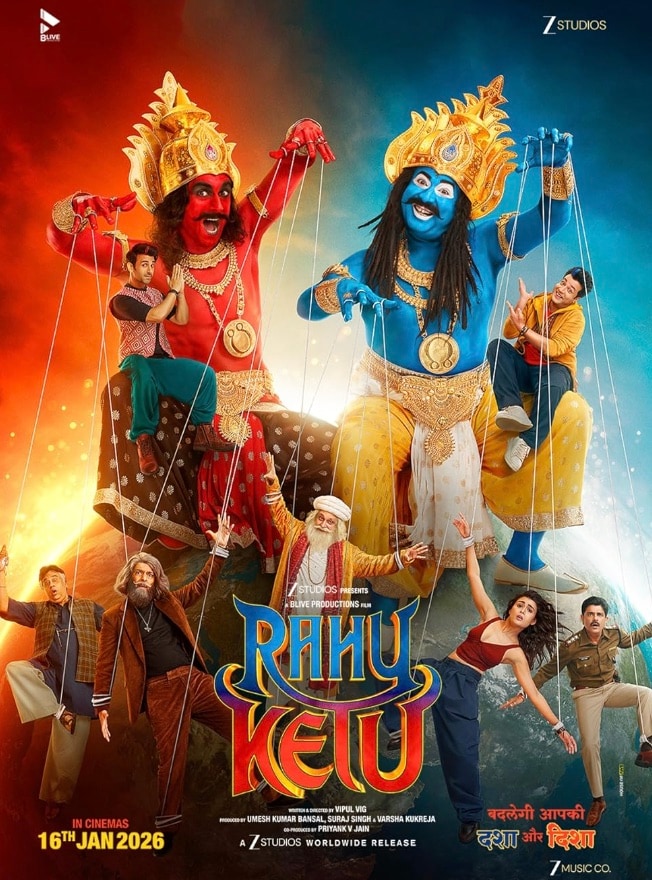 Rahu Ketu (Release Date: January 16): Rahu Ketu is a comedy entertainer that brings back the beloved Fukrey duo Pulkit Samrat and Varun Sharma in an ensemble cast. The quirky film follows two clueless yet endearing characters born from writer Churulal’s magical notebook. Sent on a chaotic mission to recover it from the sly Meenu Taxi, their journey leads to shocking truths about their existence, unexpected encounters with a dangerous drug mafia, and a fight to take charge of their own destiny. Rahu Ketu (Release Date: January 16): Rahu Ketu is a comedy entertainer that brings back the beloved Fukrey duo Pulkit Samrat and Varun Sharma in an ensemble cast. The quirky film follows two clueless yet endearing characters born from writer Churulal’s magical notebook. Sent on a chaotic mission to recover it from the sly Meenu Taxi, their journey leads to shocking truths about their existence, unexpected encounters with a dangerous drug mafia, and a fight to take charge of their own destiny.
