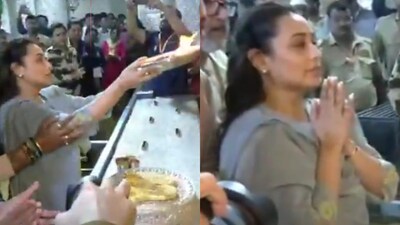 Rani Mukerji visited Pune’s Dagdusheth Ganpati temple ahead of the release of Mardaani 3, calling her 30-year journey in cinema a blessing and expressing gratitude to her audience.