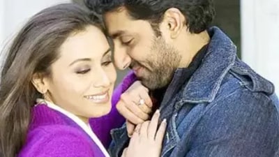 Rani Mukerji and Abhishek Bachchan in a still from Kabhi Alvida Na Kehna.