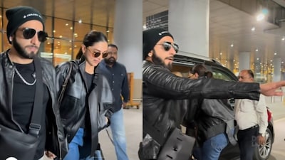Ranveer Singh And Deepika Padukone Walk Hand In Hand As They Get Papped At Airport 