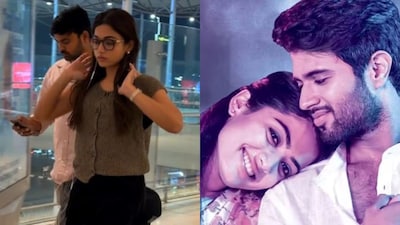 Rashmika Mandanna spotted at Mumbai airport amid wedding rumours. (Photos: Viral Bhayani and Instagram)
