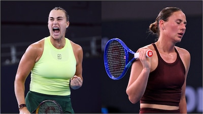 Sabalenka and Kostyuk at Brisbane International (AP, AFP)