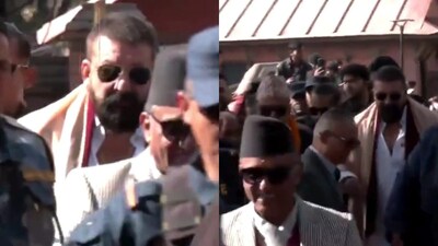 Sanjay Dutt offered prayers at Kathmandu’s Pashupatinath Temple amid tight security on the day his film The Raja Saab released in theatres.