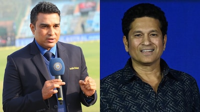 Sanjay Manjrekar (L) and Sachin Tendulkar.(PC: Sportzpics, AFP)