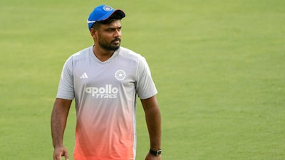 Sanju Samson at the Greenfield International Stadium in Thiruvananthapuram (PTI)