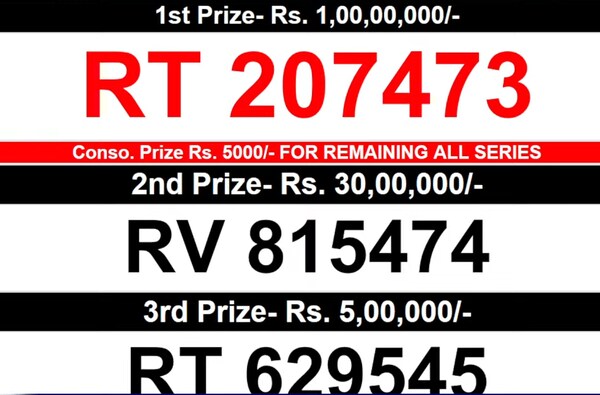  Winning Numbers for 1st, 2nd, and 3rd prize