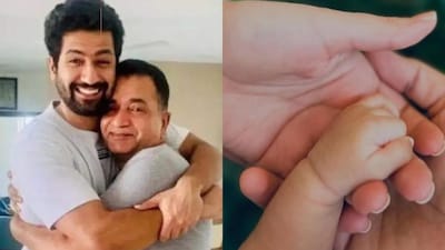 Sham Kaushal shared a touching photo holding grandson Vihaan’s tiny hands and expressed gratitude to God, as fans poured in love and blessings for the Kaushal family.
