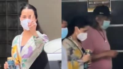 Shraddha Kapoor was spotted visiting a Mumbai hospital with her father Shakti Kapoor, where she was seen politely asking paparazzi to stop filming.