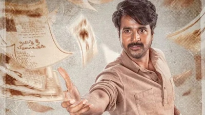 Sivakarthikeyan in a still from Sudha Kongara’s upcoming film Parasakthi.