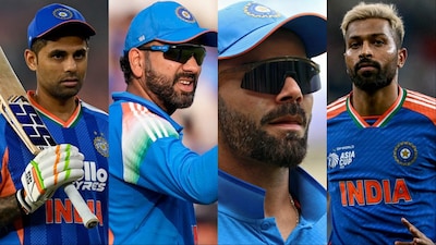 Suryakumar Yadav becomes 4th Indian to play 100 T20Is. (Picture Credit: AFP)