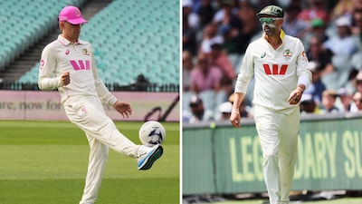 Australian spinners Todd Murphy and Nathan Lyon (AP and PTI)