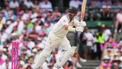 Travis Head batting in the fifth Ashes Test (AP)