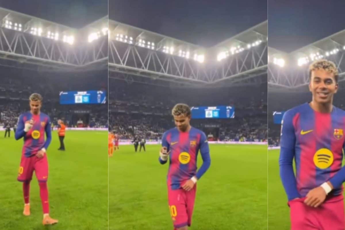 Barca Wunderkind Celebrates Derby Win With 'Three Points In The Pocket: Yamal Edition'