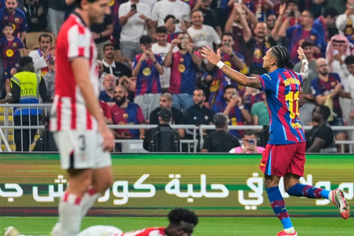Raphinha Shines As Barca Hit Five Past Athletic Bilbao To Book Spanish Super Cup Finals Berth