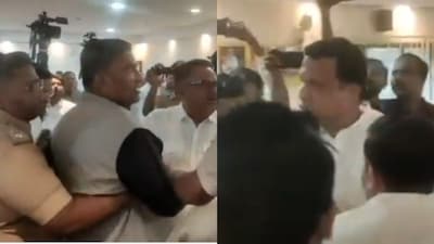 BJP MLA Siddu Patil raised the issue of a layout being developed in Chikkapet area of Humnabad town. The argument escalated when Congress MLC Bhimarav Patil allegedly attempted to physically attack Siddu, at the KDP meeting in Bidar on January 5, 2026. (Image: Sourced)