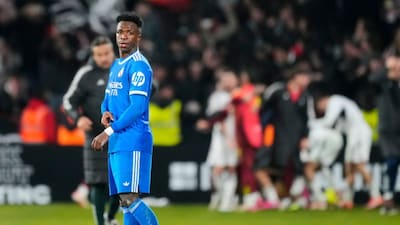 Vinicius Junior at the end of the match against Albacete (Picture credit: AP)