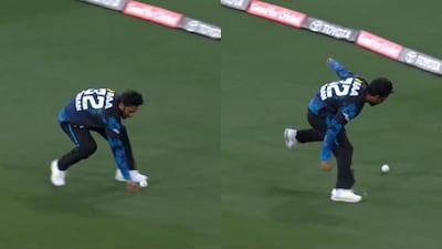 Hasan Ali commits a massive fielding blunder (Picture credit: Screengrab from X)