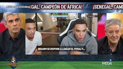 Trent Alexander-Arnold reacts to Brahim Diaz missing penalty in AFCON Final (Picture credit: Screengrab from X)