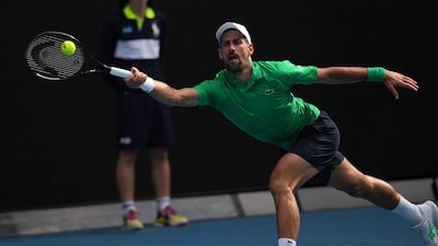 Novak Djokovic was trailing by two sets when Lorenzo Musetti retired (Picture credit: AP)