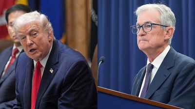 President Donald Trump and Federal Reserve Chair Jerome Powell. (Images: AP)
