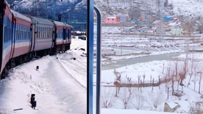 Along the way, passengers get sweeping views of the Pir Panjal range. (Photo Credit: Instagram)