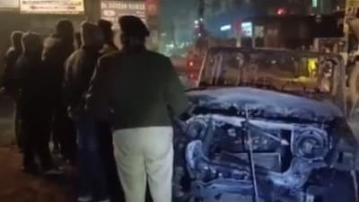 Police said that the driver of the SUV has not been identified yet as the vehicle's registration number was destroyed in the fire. (PTI)