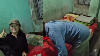 The Netherlands woman was helped with the room by a local man. (Photo Credit: Instagram)