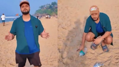 While Varkala Beach is littered with garbage, NH 66 looks well-maintained. (Photo Credit: X)