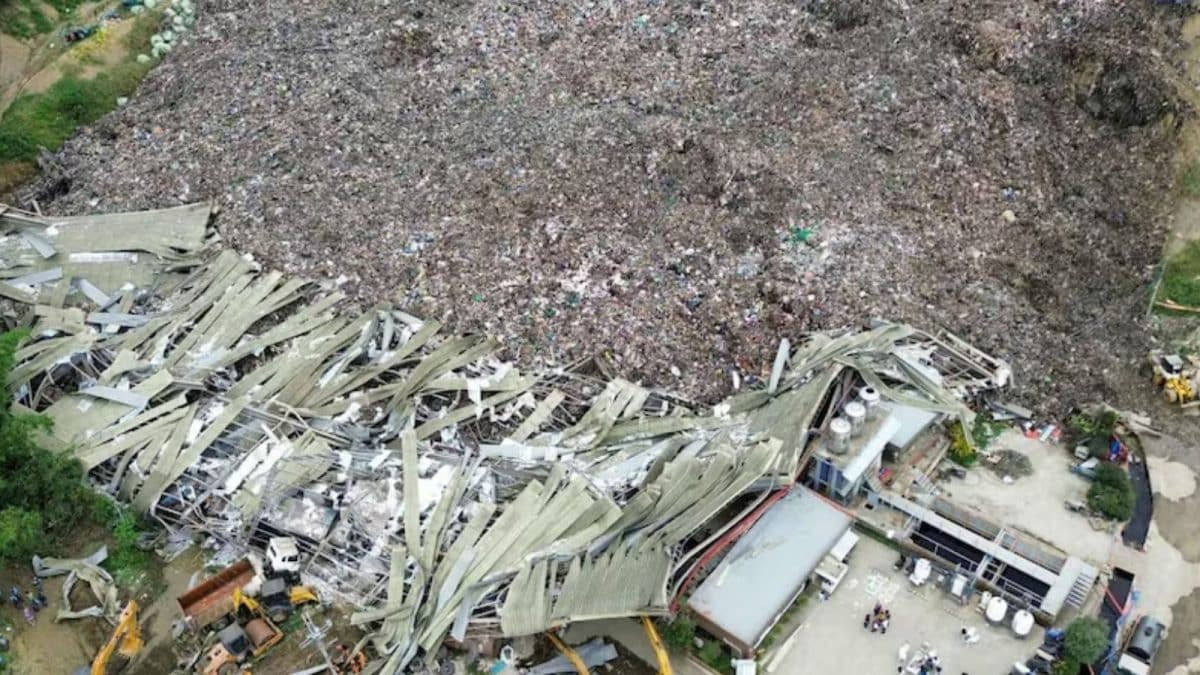 Two Killed After Garbage Mound Collapses At Philippines Landfill; At Least 36 Trapped