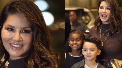 Sunny and Daniel were spotted along with their 3 kids at a screening in Andheri. (Photo Credit: Instagram)