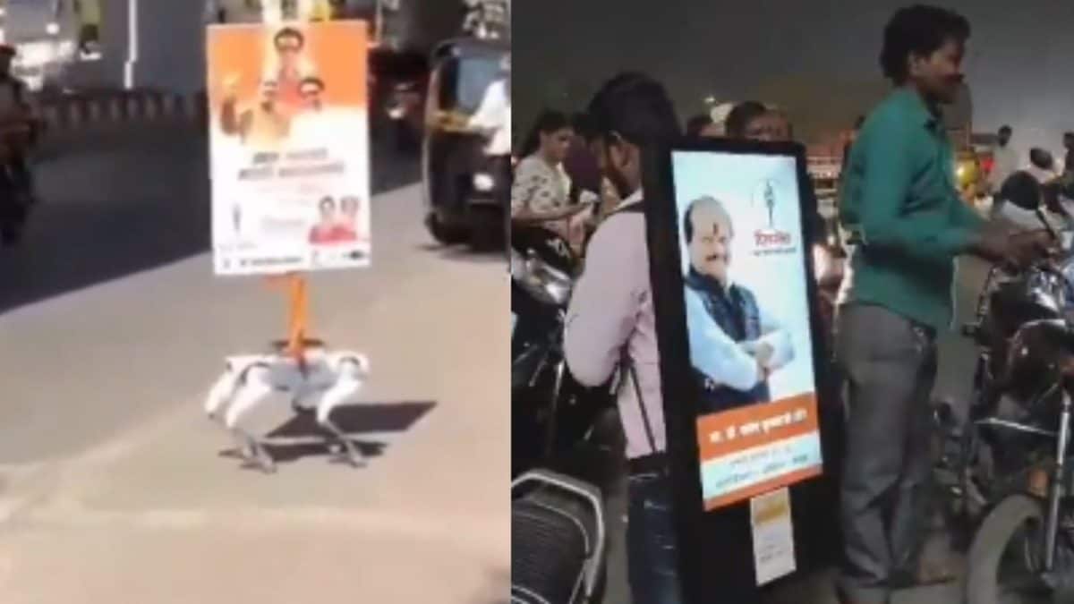 Pune Municipal Corporation Polls 2026: Parties Use Robotic Dogs, LED Backpacks To Reach Voters | Video | Pune News
