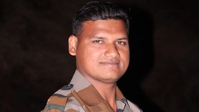Soldier Pramod Parshuram Jadhav’s motorcycle and a pickup truck collided, and he sadly lost his life. (Image/Sourced)