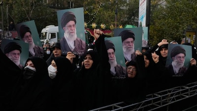 A visual from the ongoing protests in Iran  (AP)