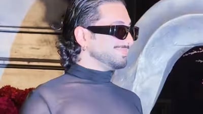 Orry’s sheer black outfit sparked chatter as Nupur Sanon and Stebin Ben hosted their star-studded Mumbai reception.(Photo Credit : Instagram)