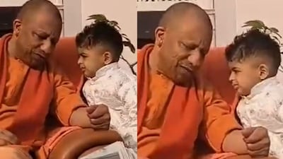 The child leans in and whispers “chips” into his ear. (Photo Credit: X)